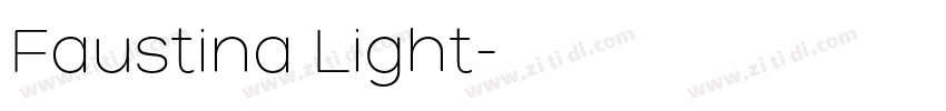 Faustina Light字体转换